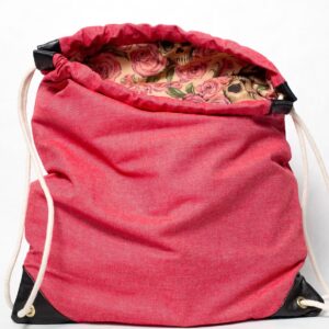 wilson red light denim drawstring bag handmade in brooklyn