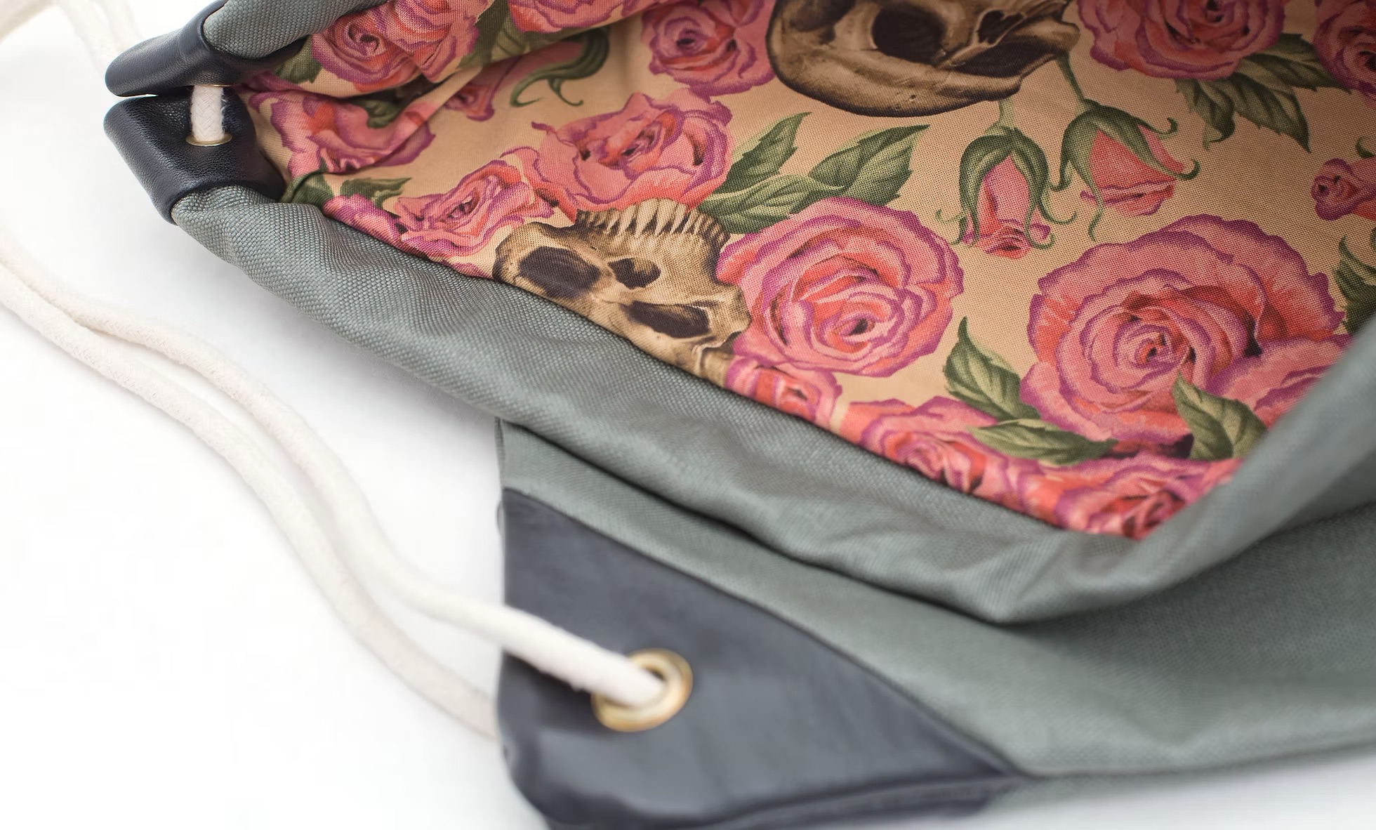 george green mixed nylon drawstring bag handmade in brooklyn