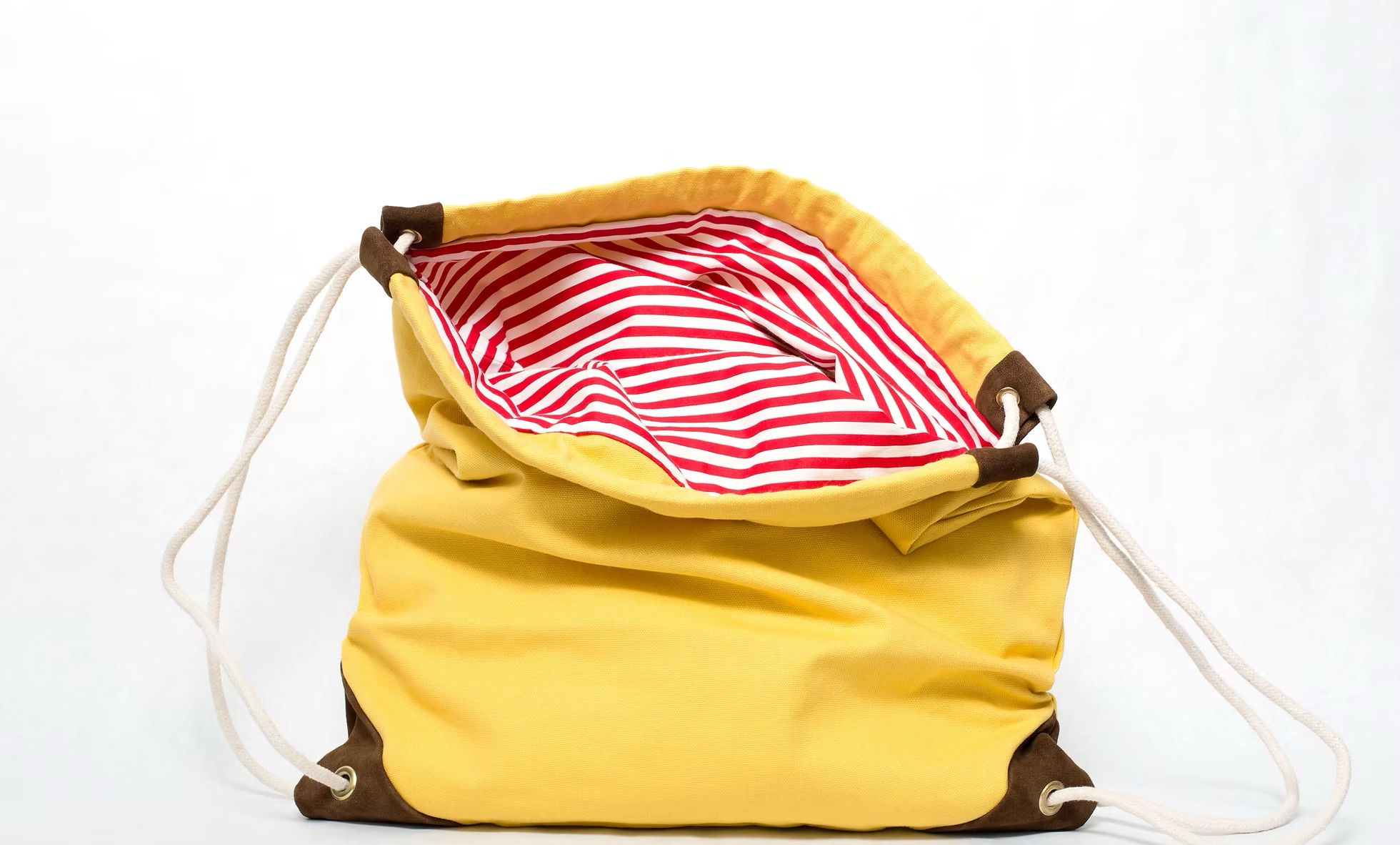 rockaway light canvas drawstring bag handmade in brooklyn