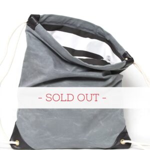 skillman waxed canvas drawstring bag handmade in brooklyn