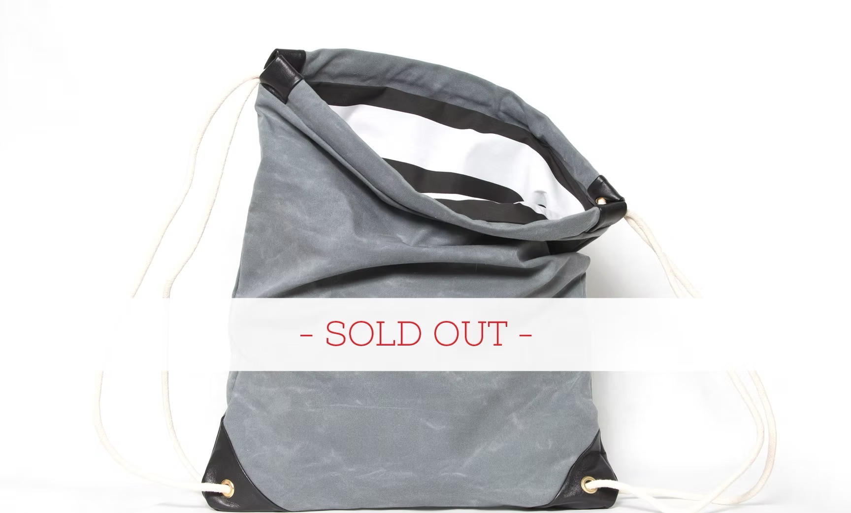 skillman waxed canvas drawstring bag handmade in brooklyn