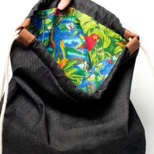 Thames handmade drawstring bag - One Time In Studio