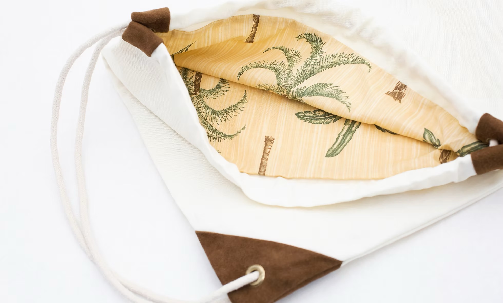 havemeyer off-white canvas drawstring bag handmade in brooklyn