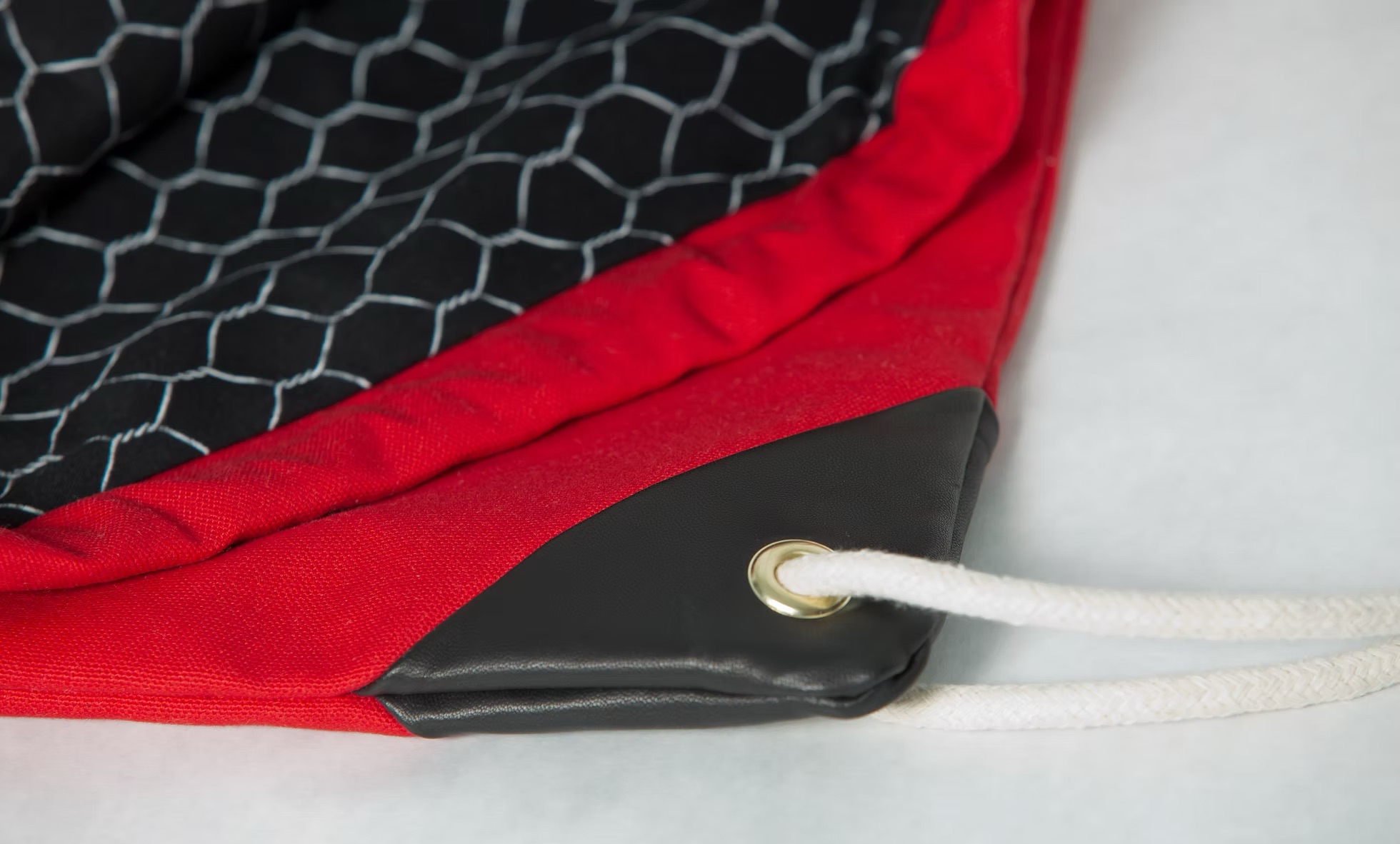 macdougal red canvas drawstring bag handmade in brooklyn