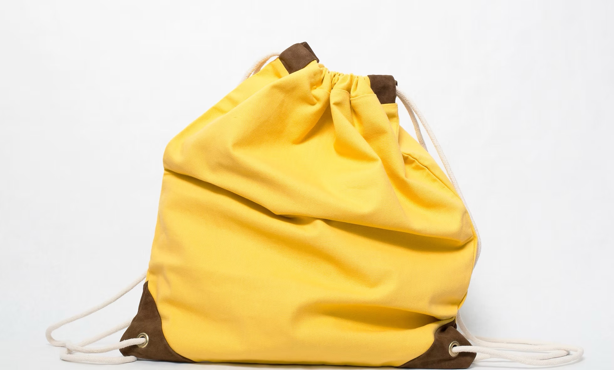 rockaway light canvas drawstring bag handmade in brooklyn