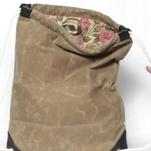 troutman waxed canvas drawstring bag handmade in brooklyn