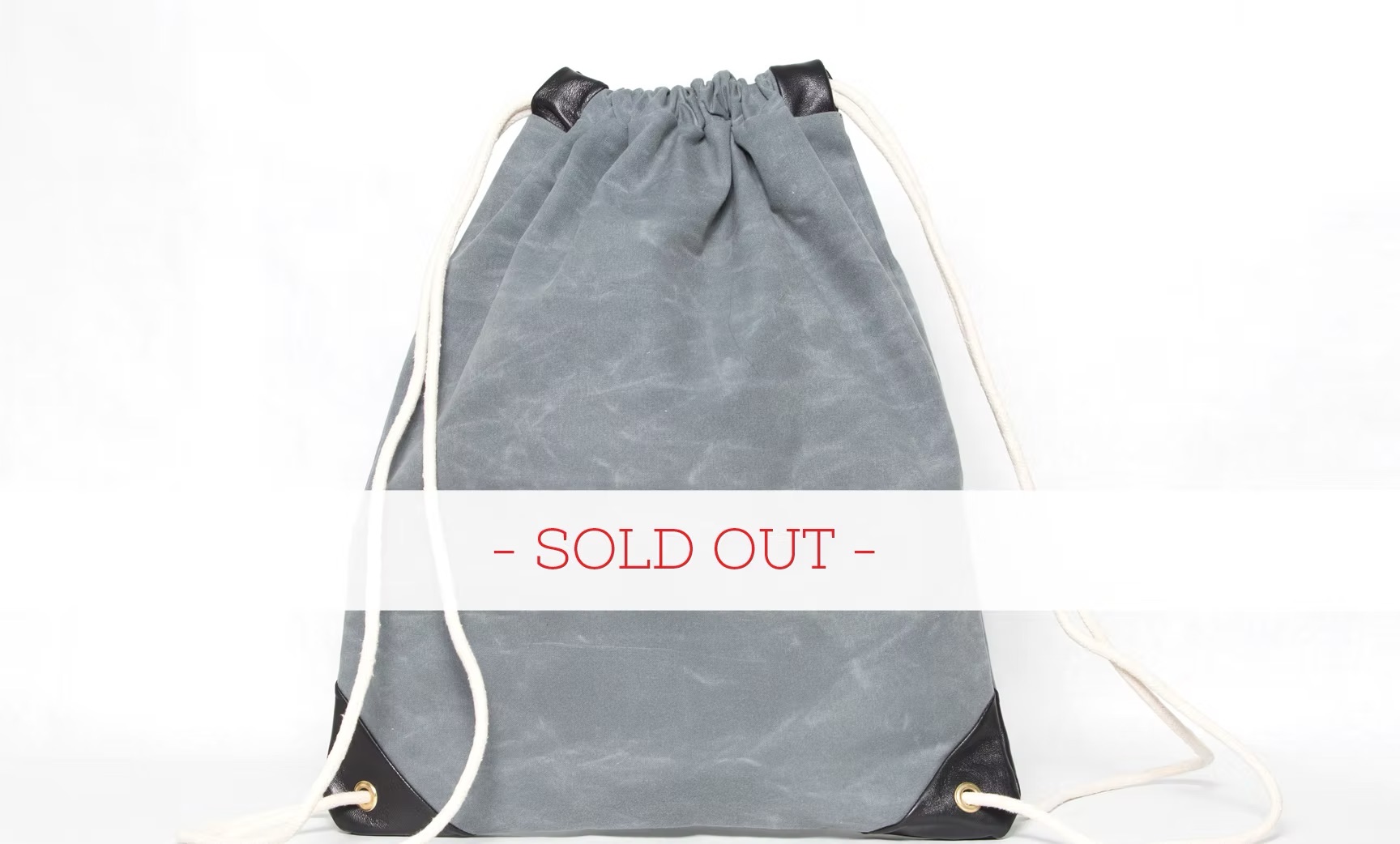 skillman waxed canvas drawstring bag handmade in brooklyn