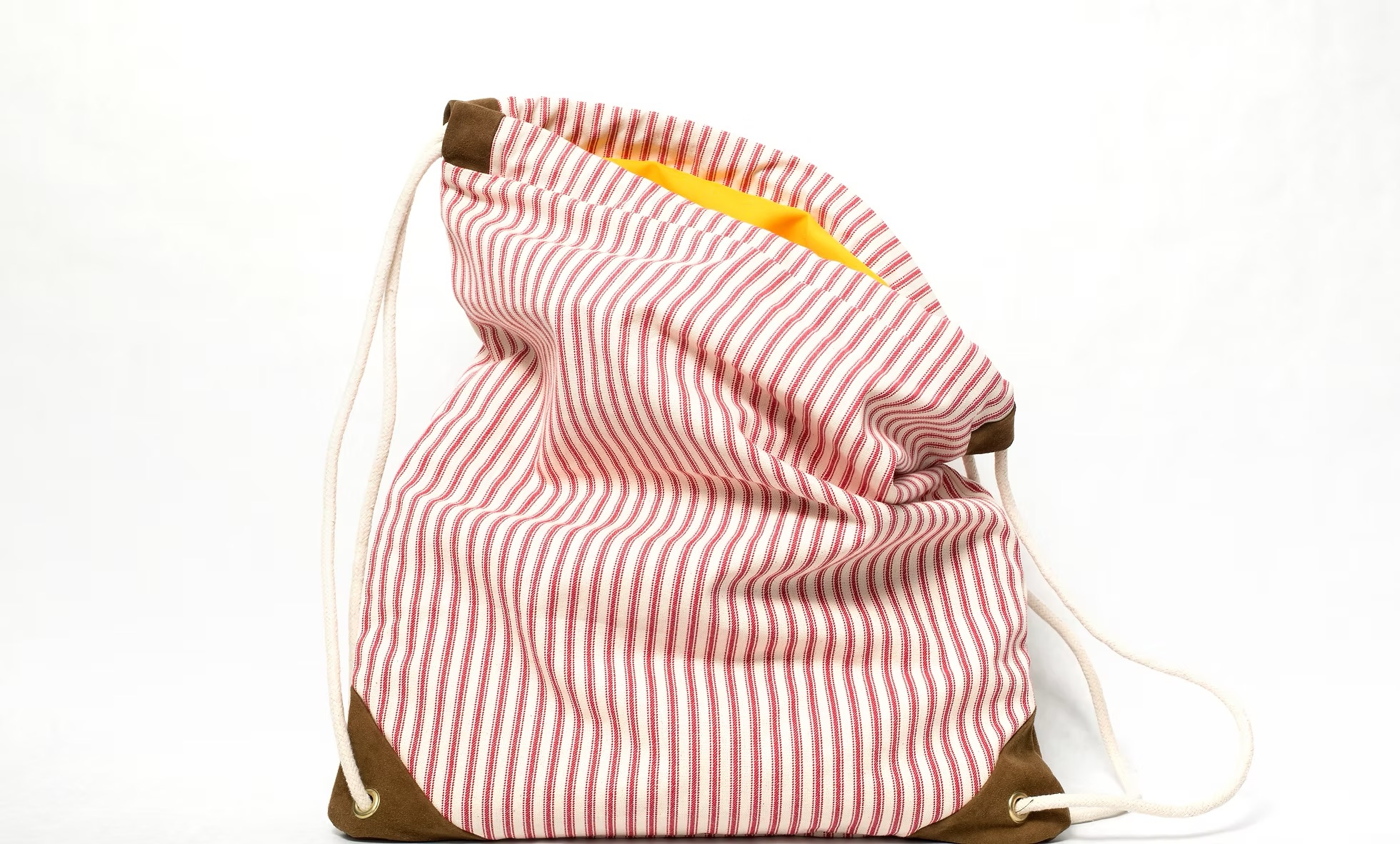 atlantic canvas drawstring bag handmade in brooklyn