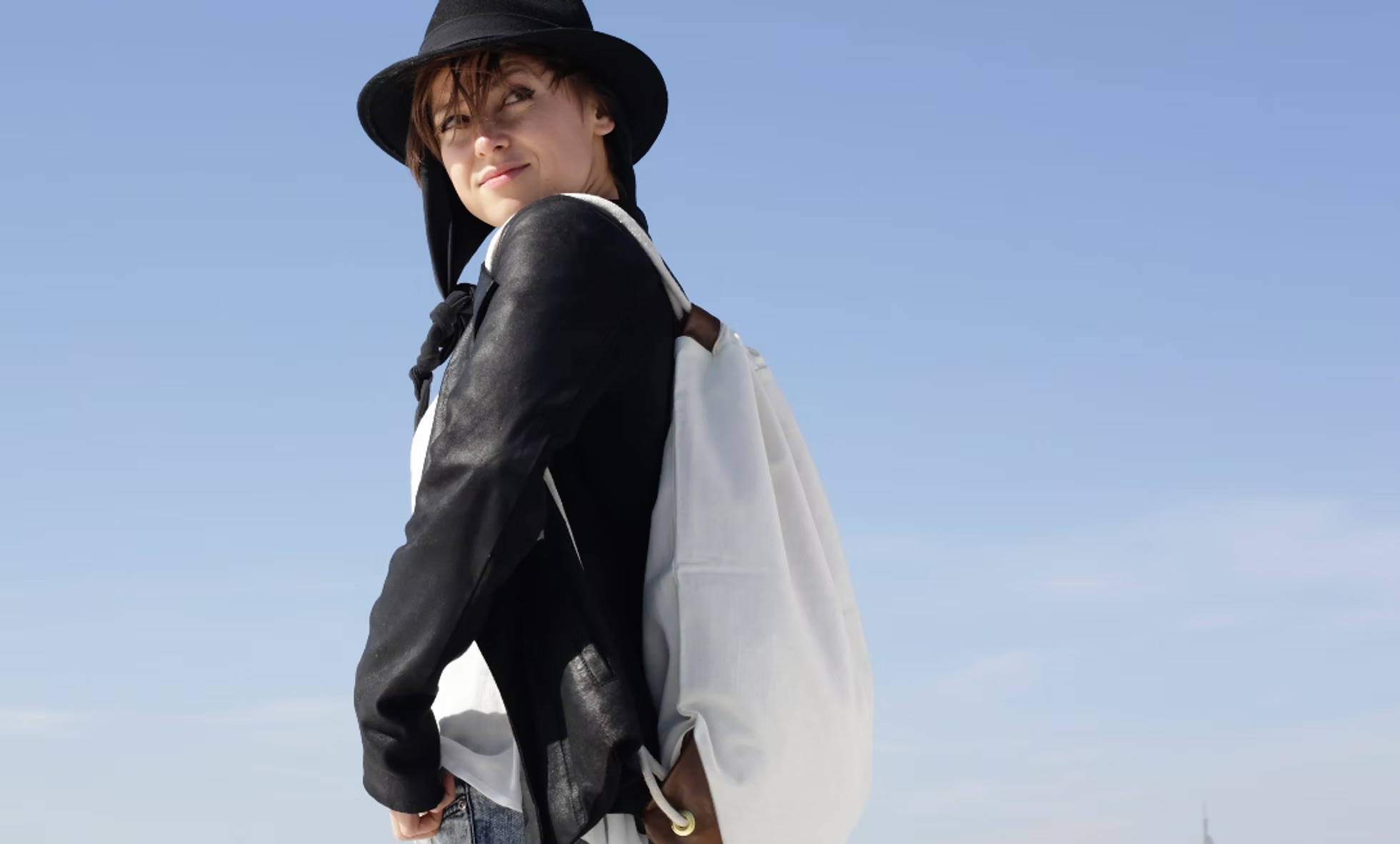 havemeyer off-white canvas drawstring bag handmade in brooklyn