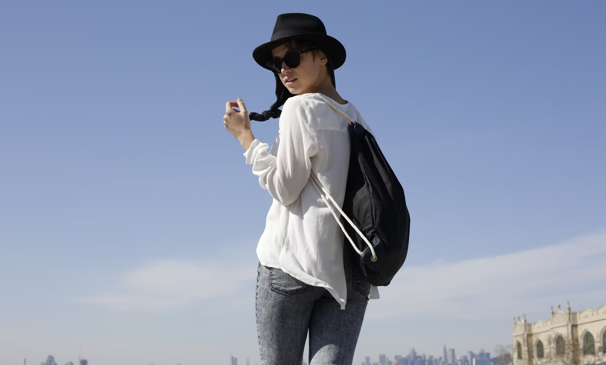 maspeth canvas drawstring bag handmade in brooklyn
