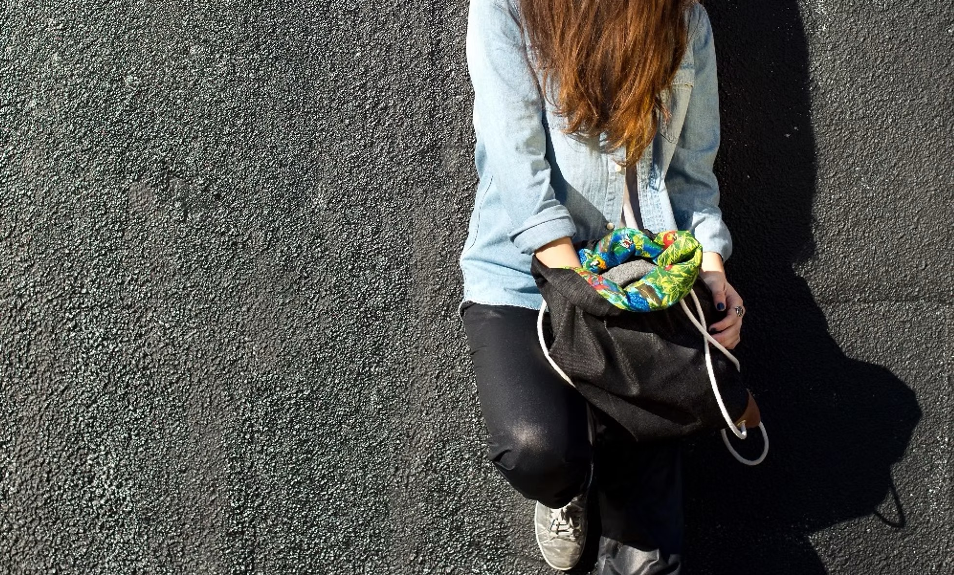 Thames handmade drawstring bag - One Time In Studio